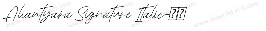 Aliantyara Signature Italic字体转换